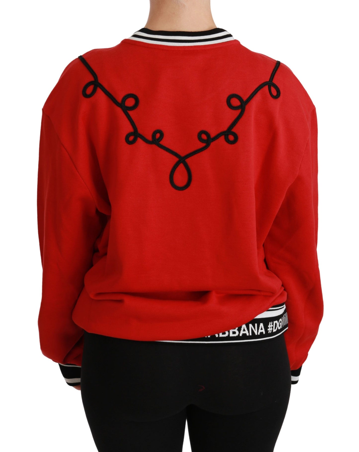 Red Queen Pailletten-Pullover mit Liebesmotiv