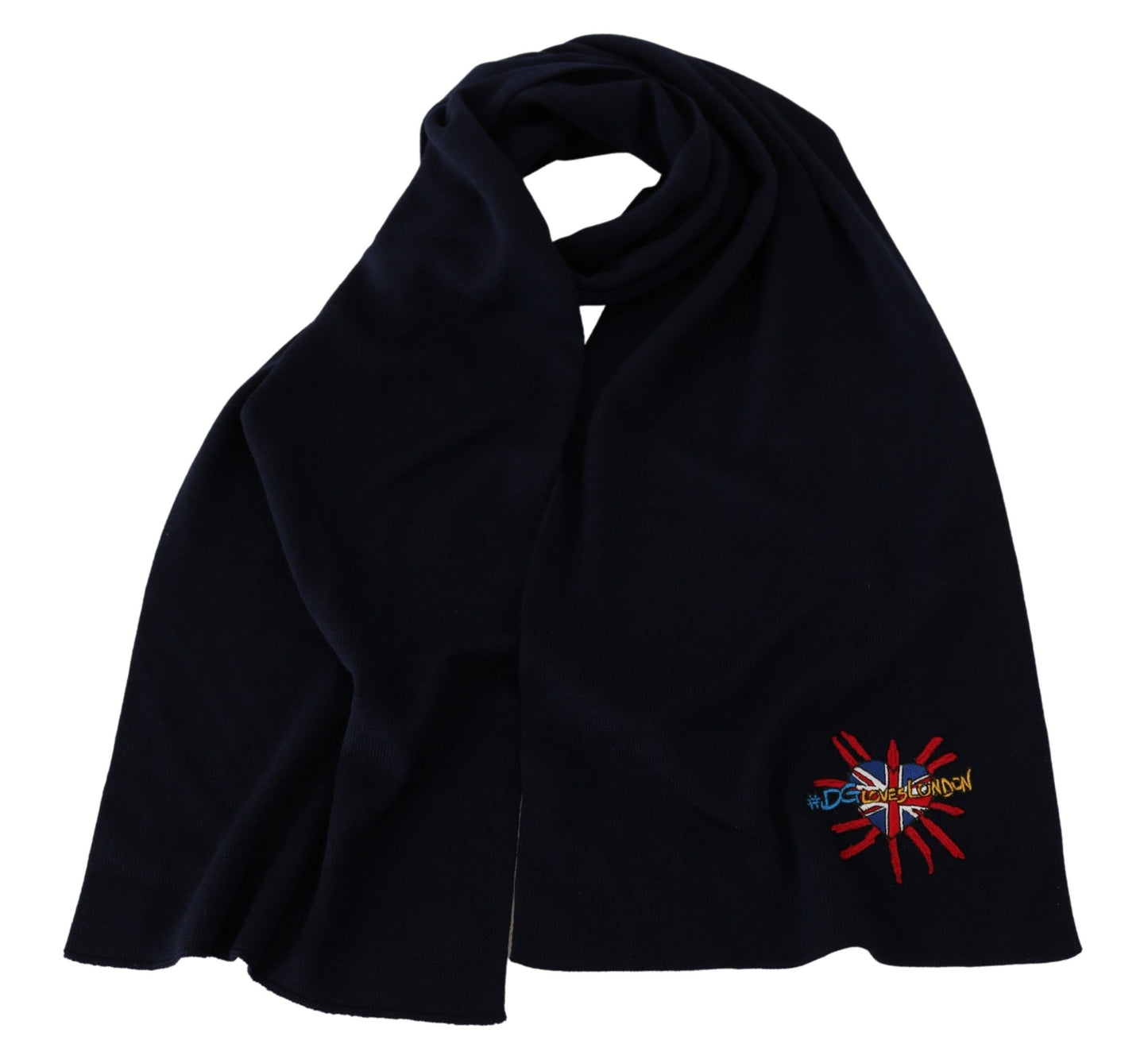 Blauer #DGLovesLondon Wickelschal Wollschal
