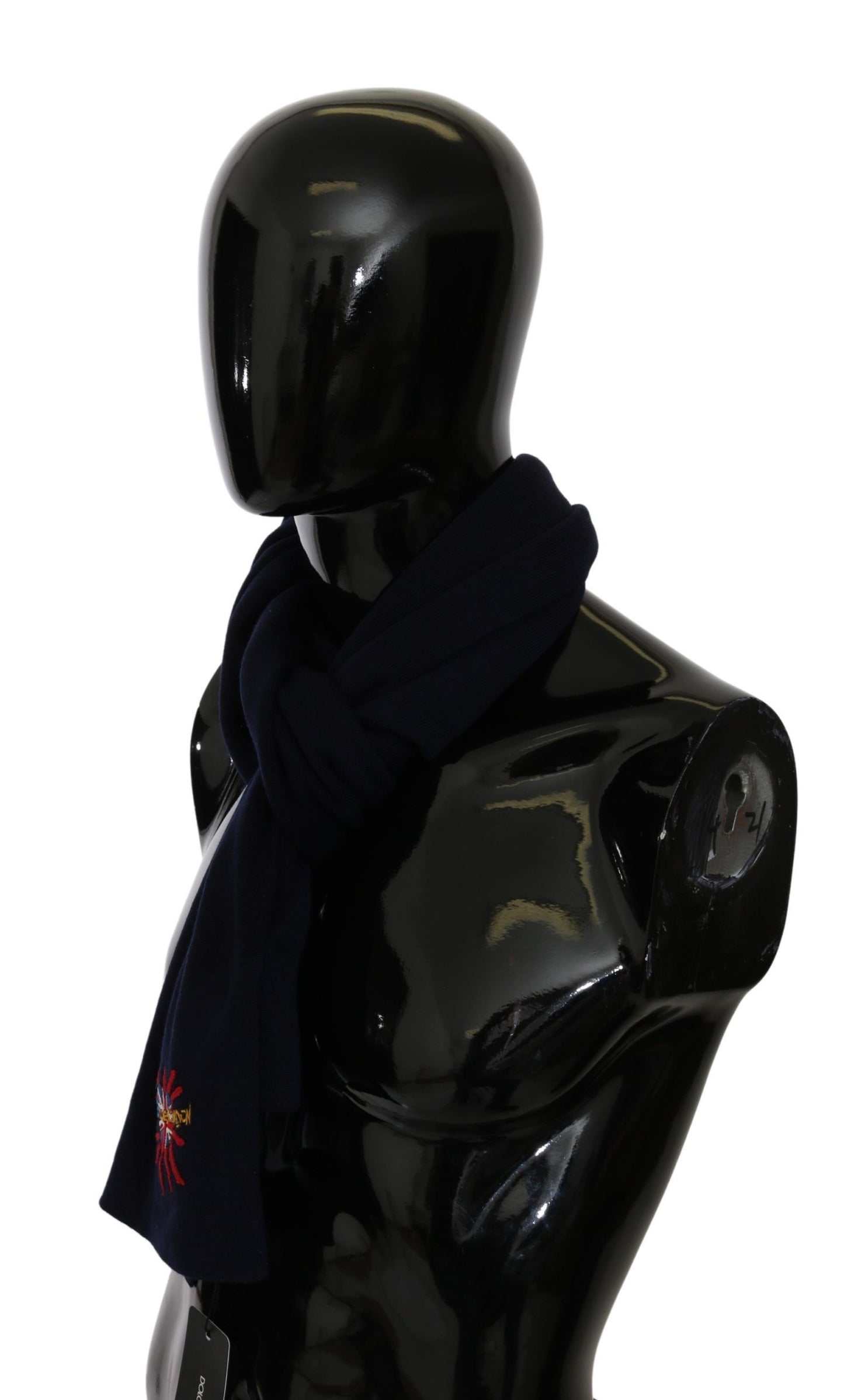 Blauer #DGLovesLondon Wickelschal Wollschal