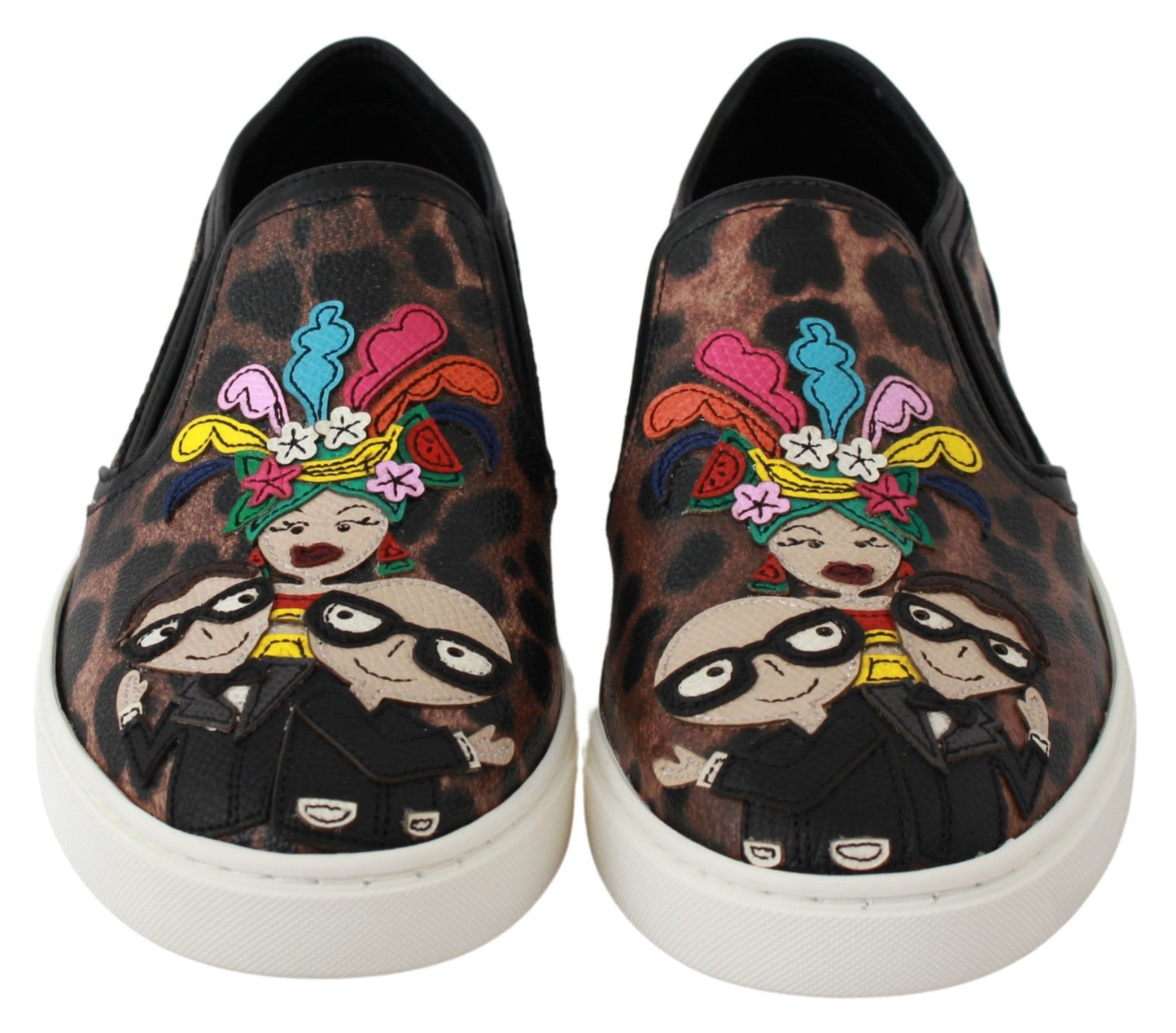 Leder Leopard #dgfamily Loafer Schuhe