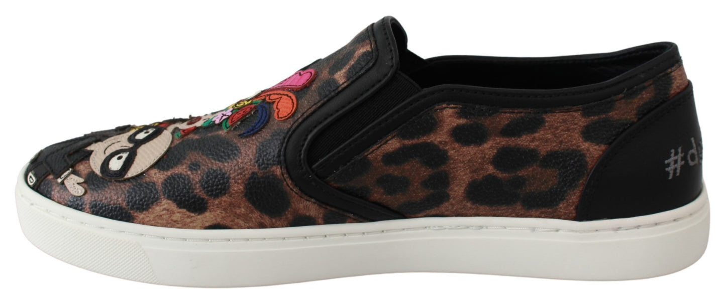 Leder Leopard #dgfamily Loafer Schuhe