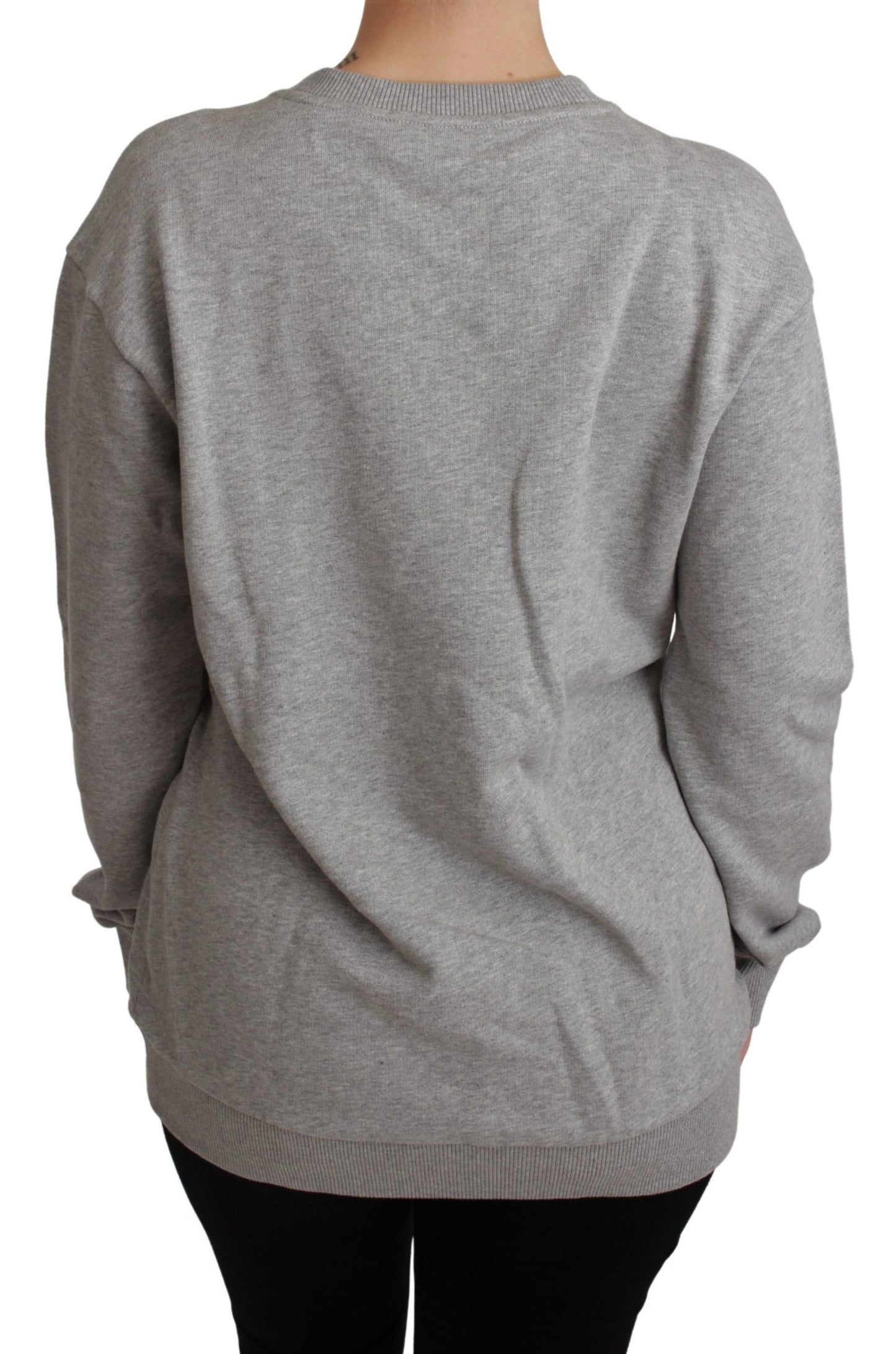Grauer #dgfamily Baumwollpullover