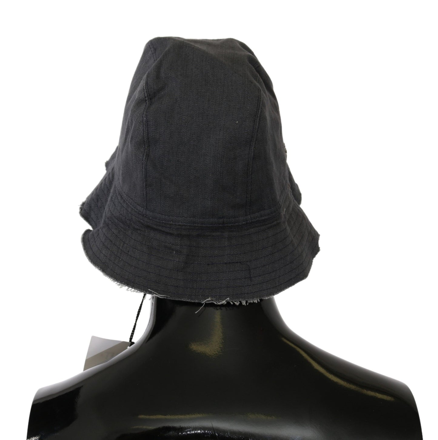 Schwarz gewaschener Outdoor-Bucket-Hut mit breiter Krempe