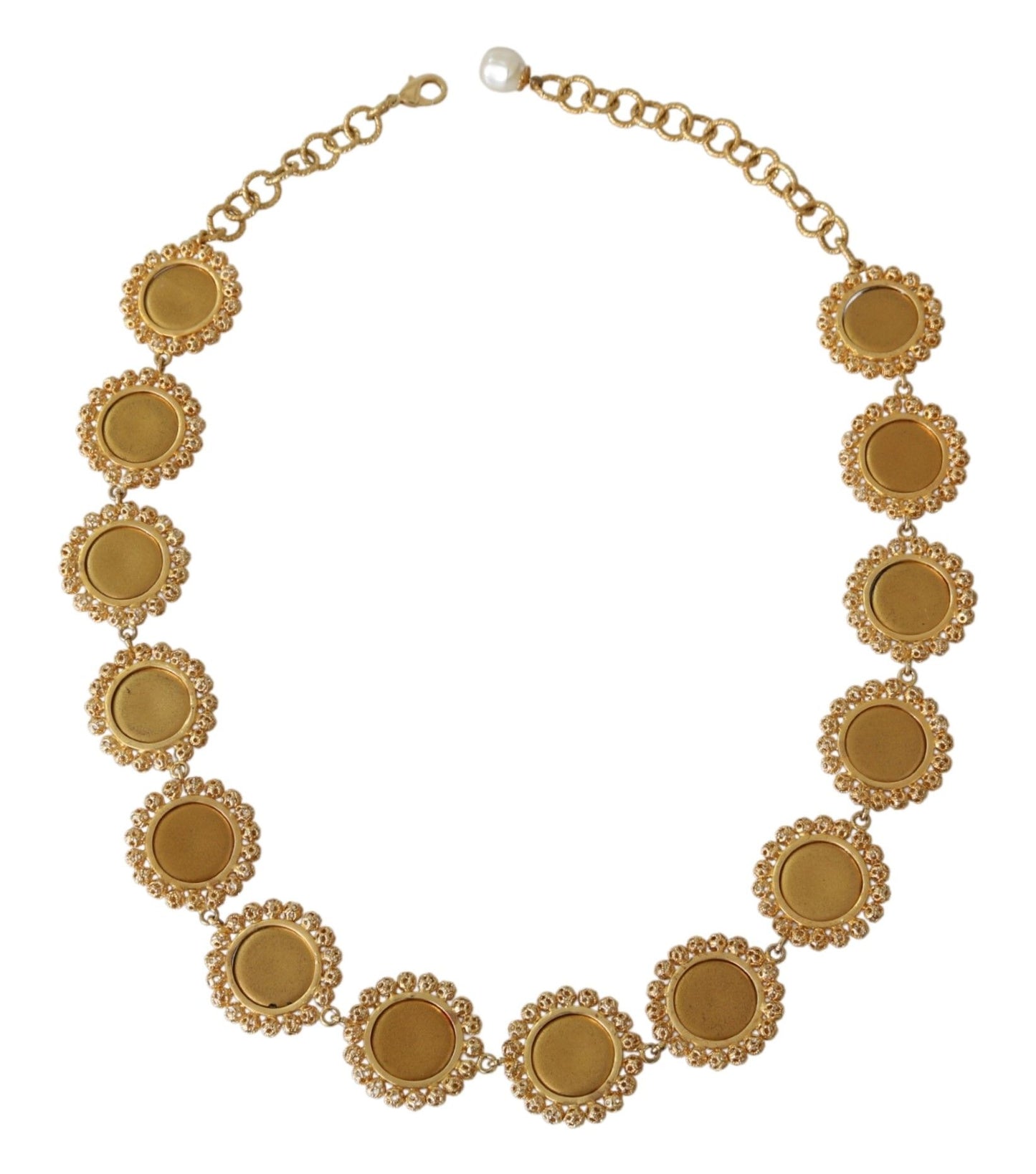 Rot-lila Kristall Blumenkette Statement Gold Messing Halskette