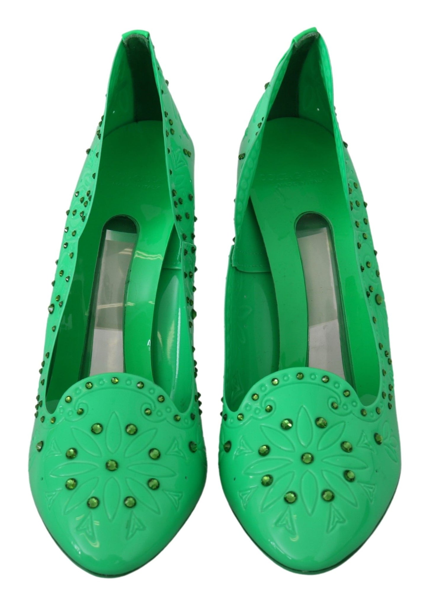 Grüne Kristall Blumen Heels CINDERELLA Schuhe