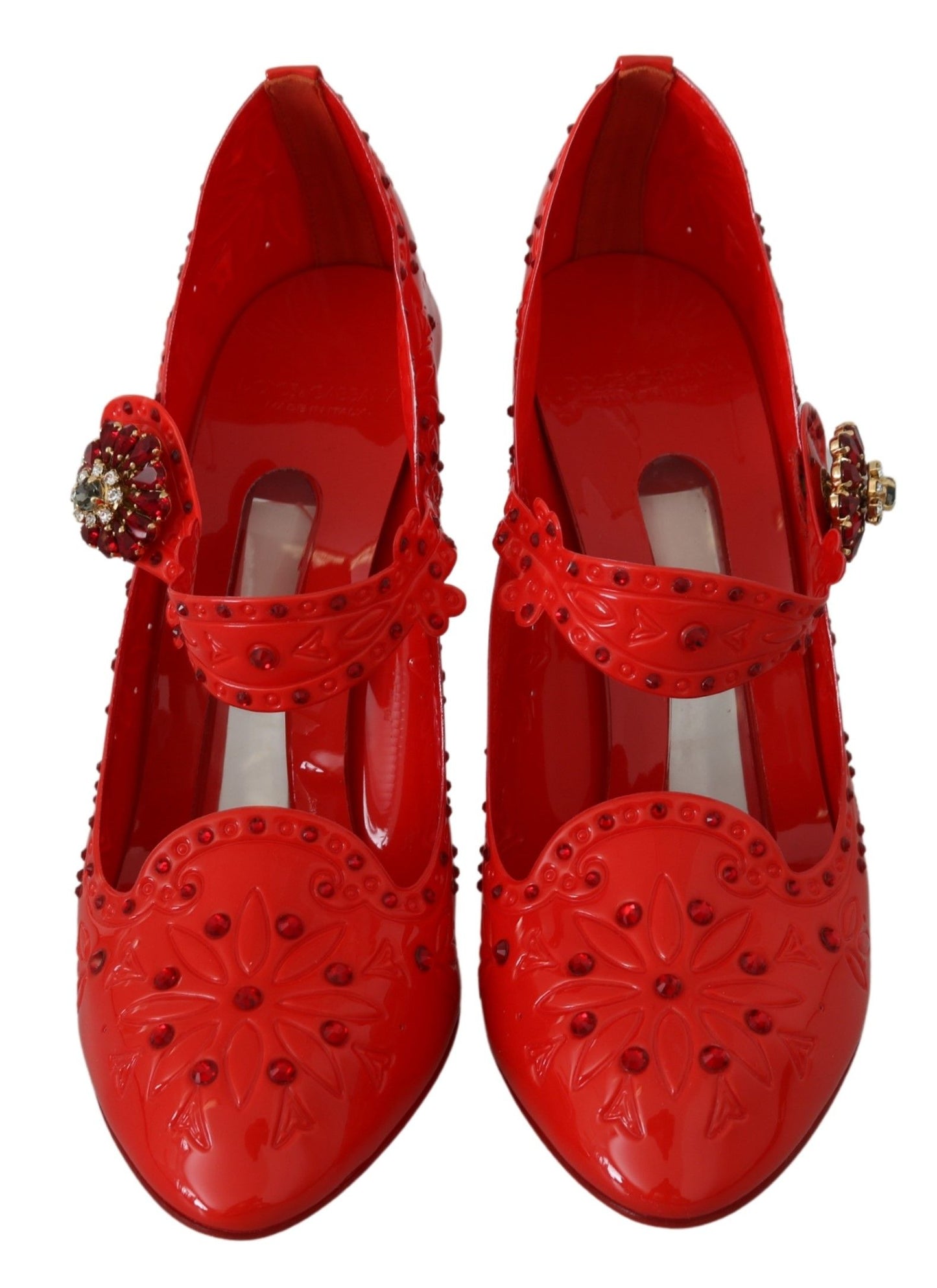 Rote Blumen Kristall CINDERELLA Heels Schuhe