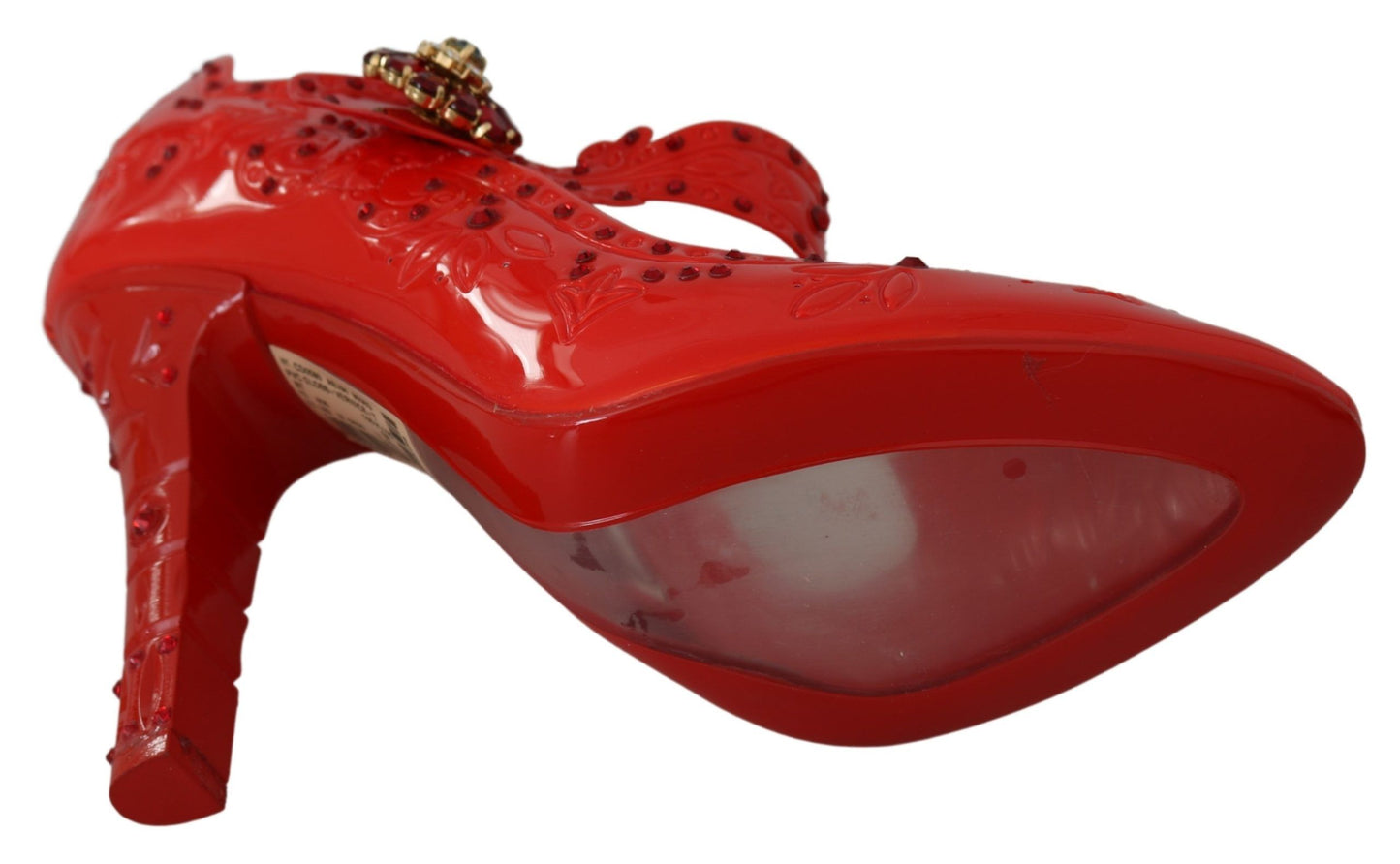 Rote Blumen Kristall CINDERELLA Heels Schuhe