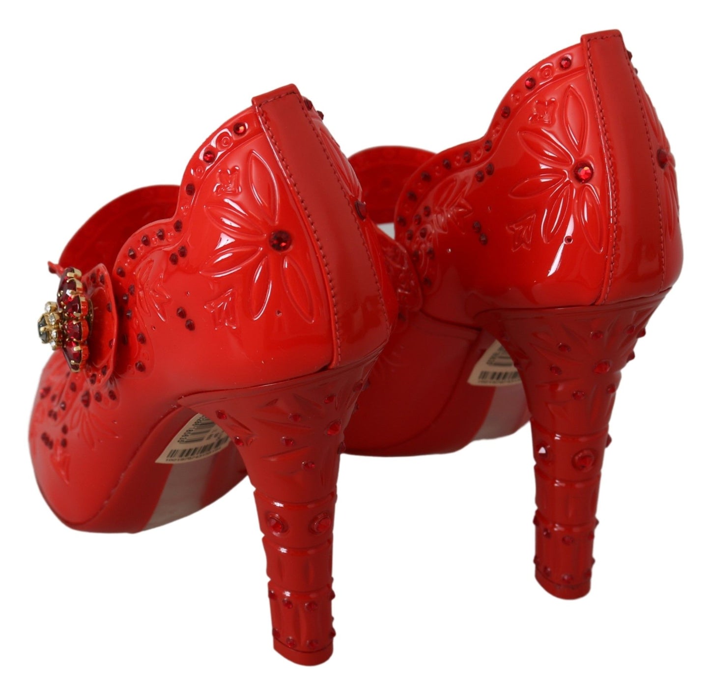 Rote Blumen Kristall CINDERELLA Heels Schuhe