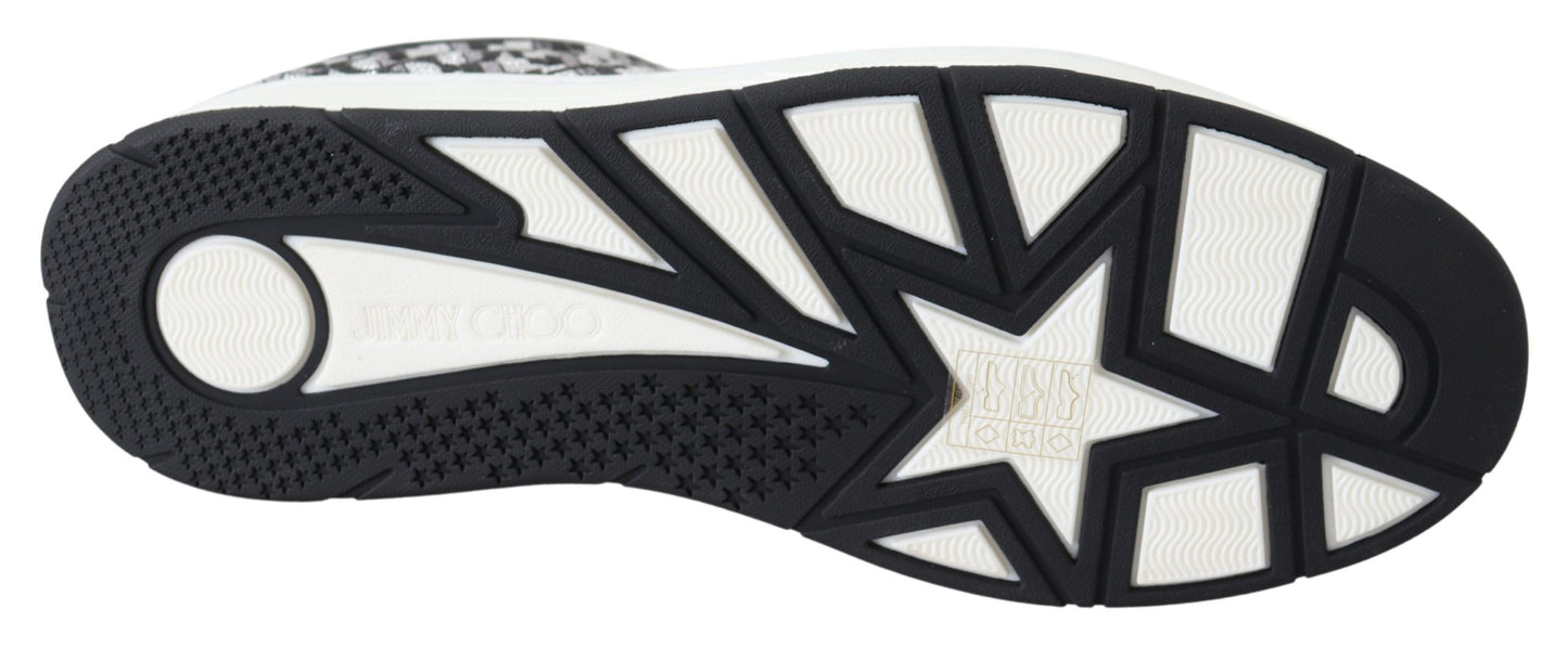 Glitzernde Slip-On-Sneaker - Silber und Schwarz