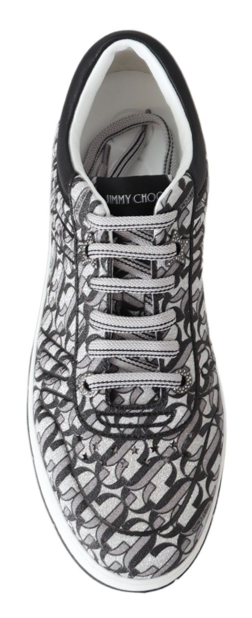 Glitzernde Slip-On-Sneaker - Silber und Schwarz