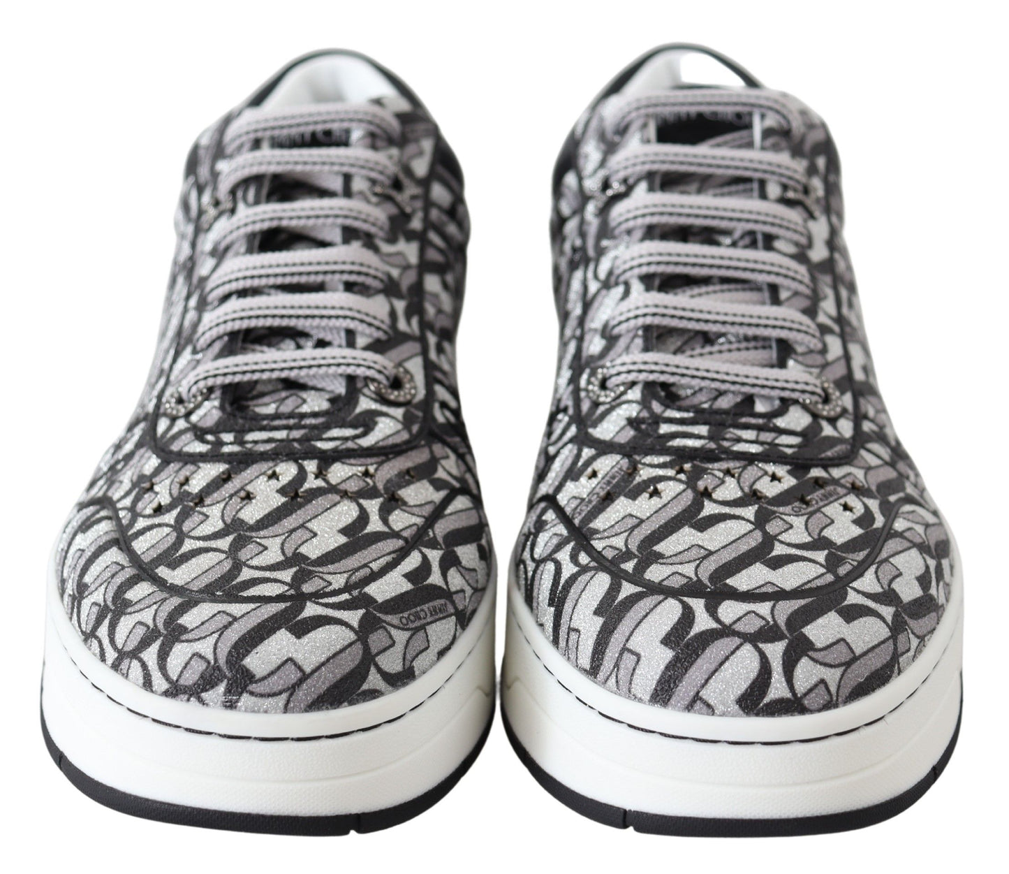 Glitzernde Slip-On-Sneaker - Silber und Schwarz