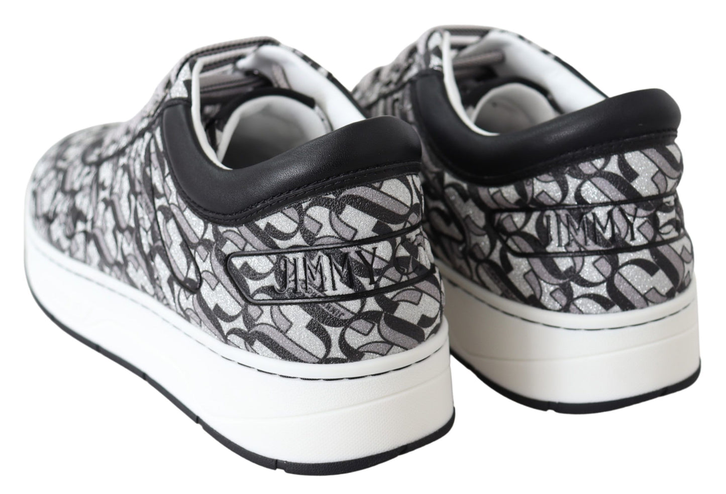 Glitzernde Slip-On-Sneaker - Silber und Schwarz