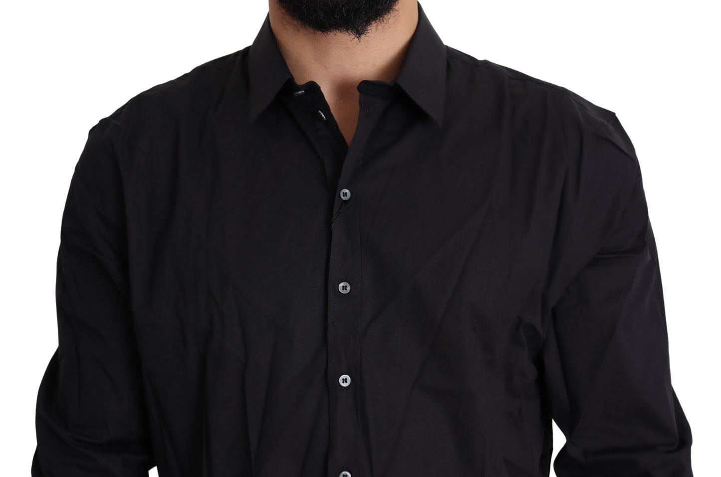 Schwarzes Baumwollstretchkleid SICILIA Shirt