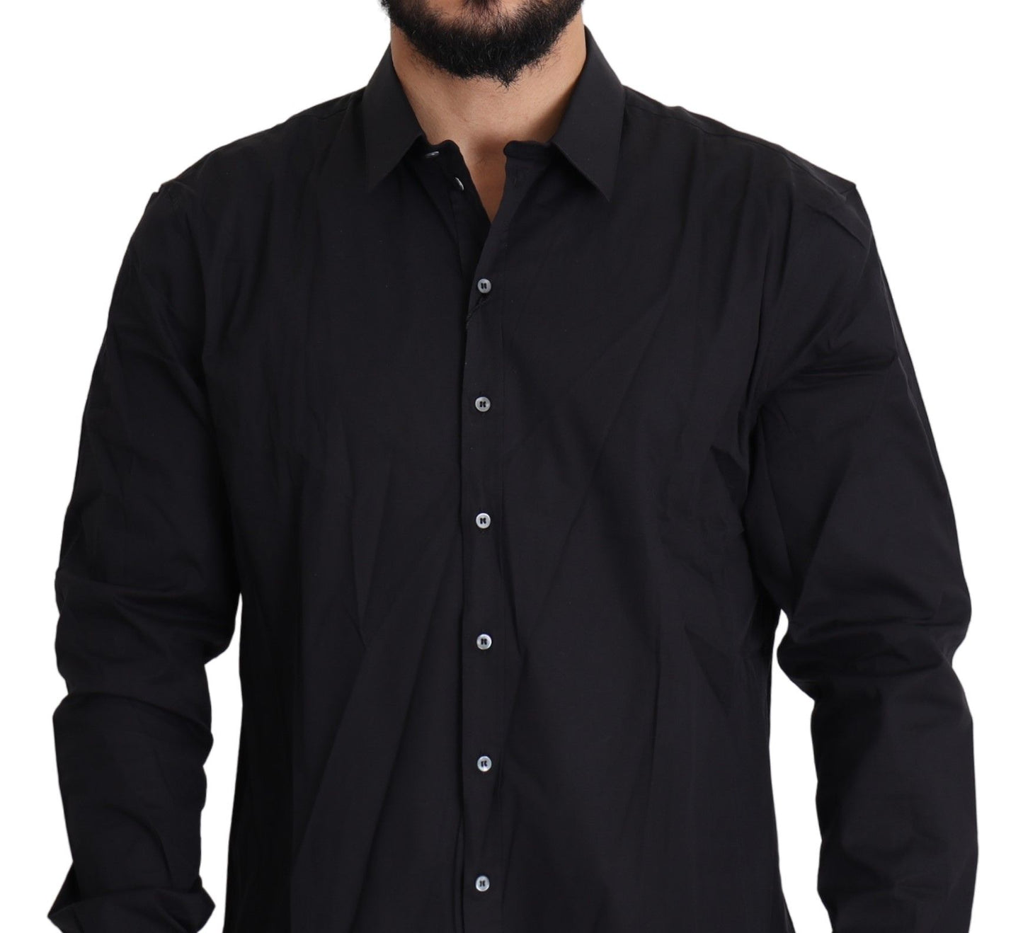 Schwarzes Baumwollstretchkleid SICILIA Shirt