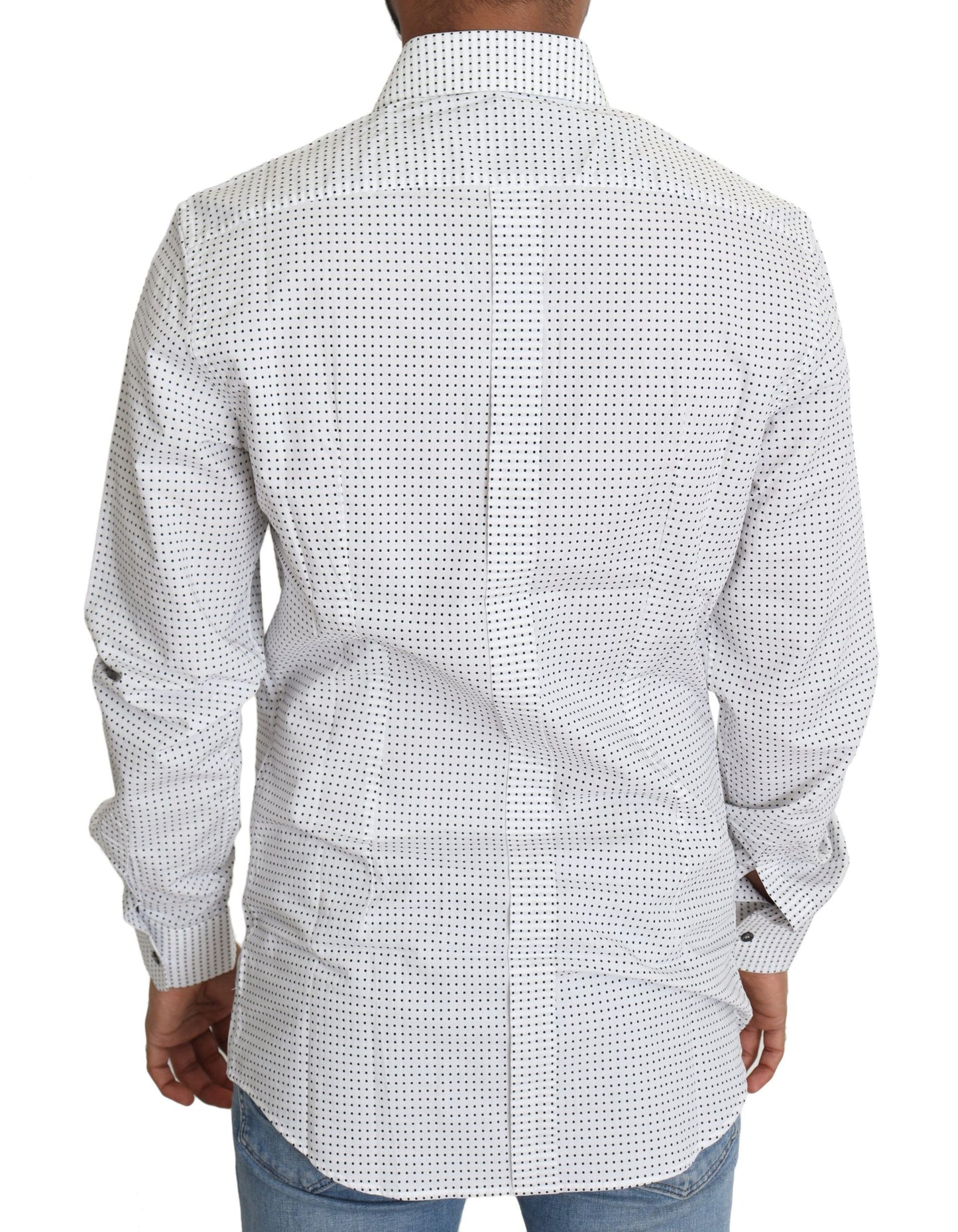 Schwarz-weißes Polka Dots-Hemd