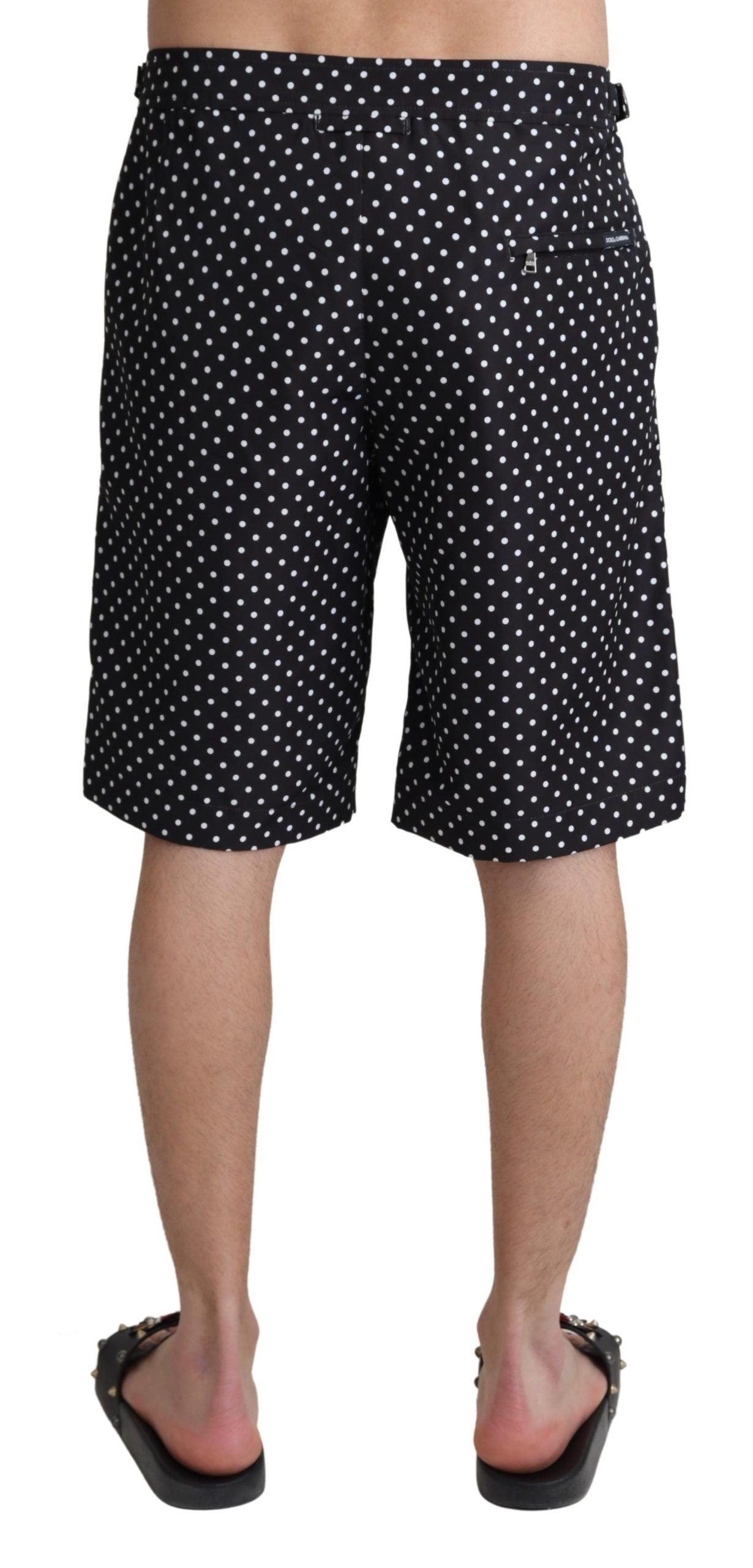 Schwarze Polka Dots Beachwear Shorts Bademode
