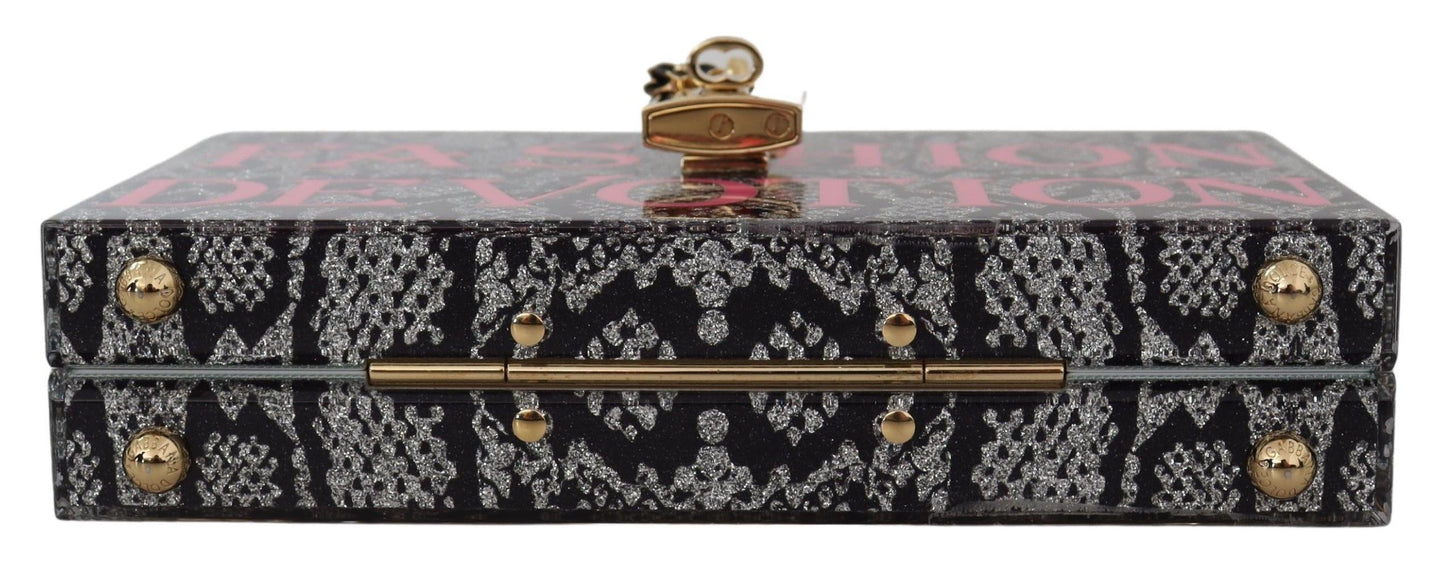 Gray Fashion Devotion Clutch Plexi SICILY BOX Purse