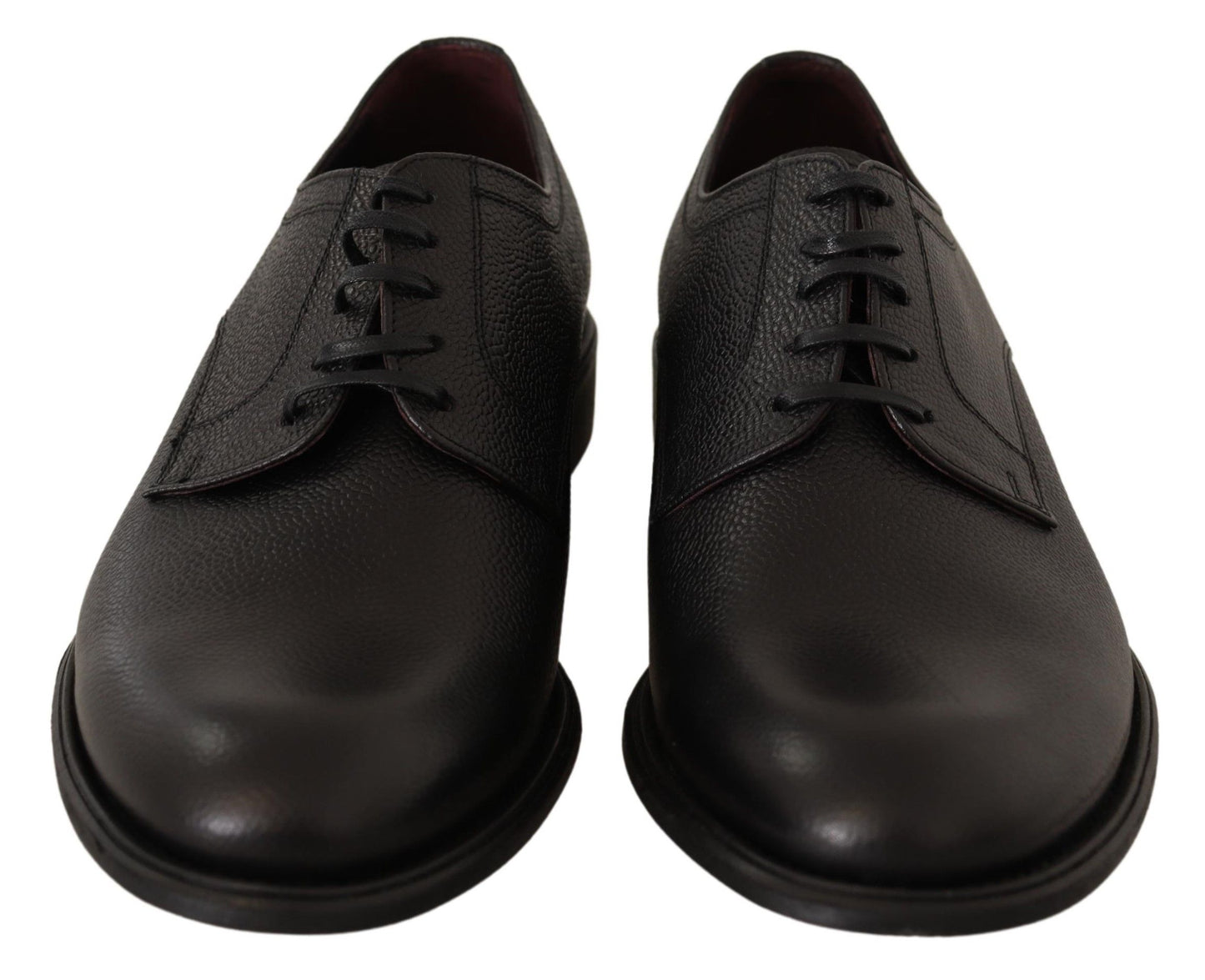 Schwarze formelle Derby-Schuhe aus Leder für Herren