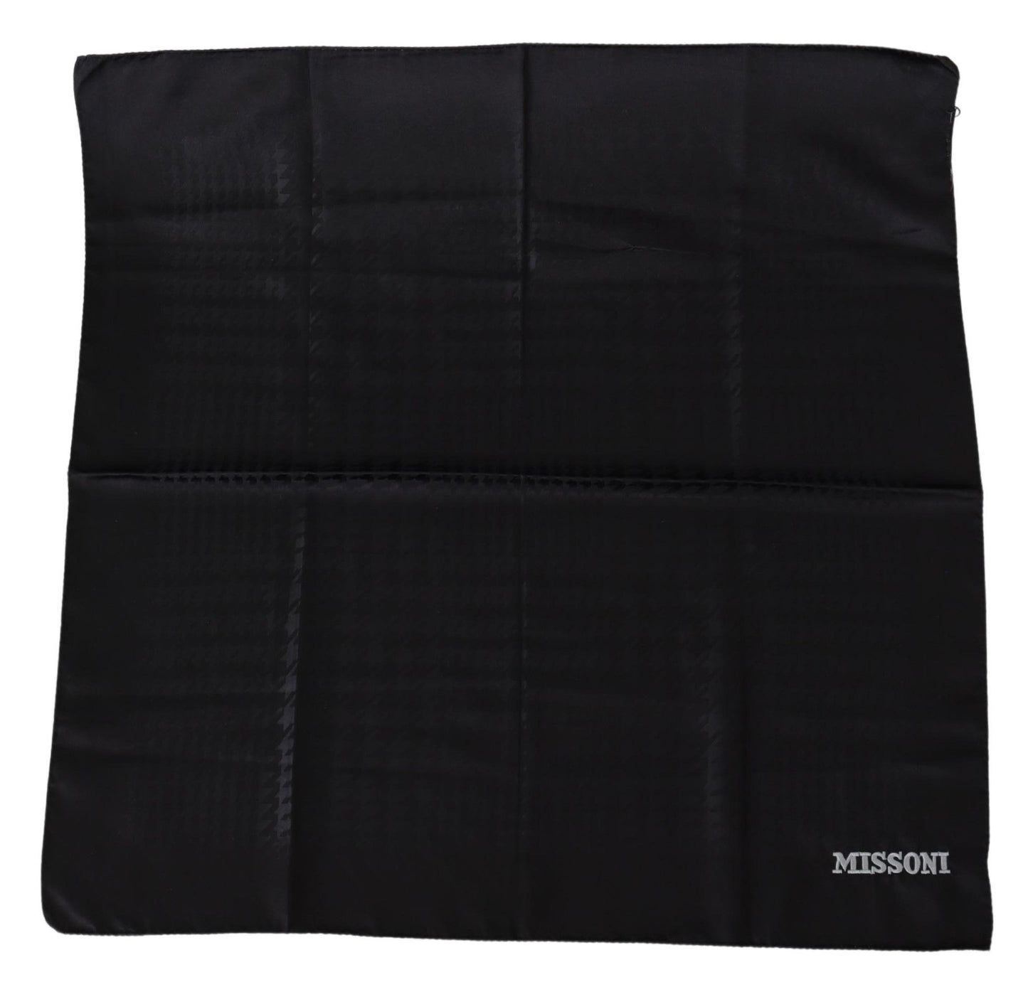 Schwarzer Wollstrick-Unisex-Halswickelschal