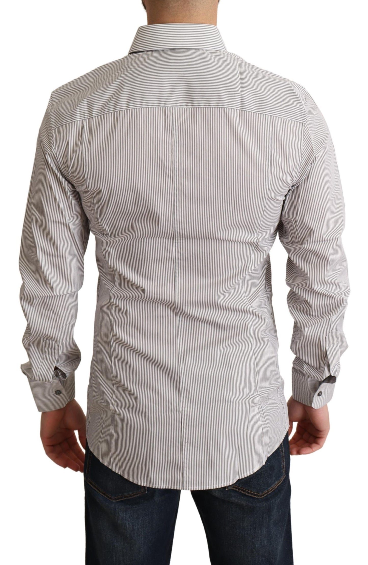 Graues Slim Fit Herrenhemd SICILY aus Baumwolle