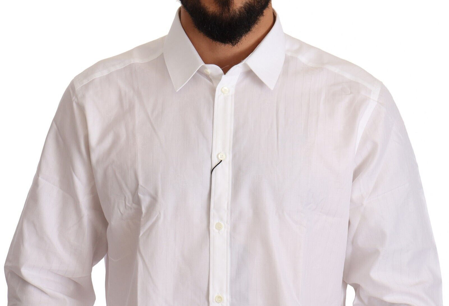 Weißes Slim Fit Herren MARTINI Hemd aus Baumwolle