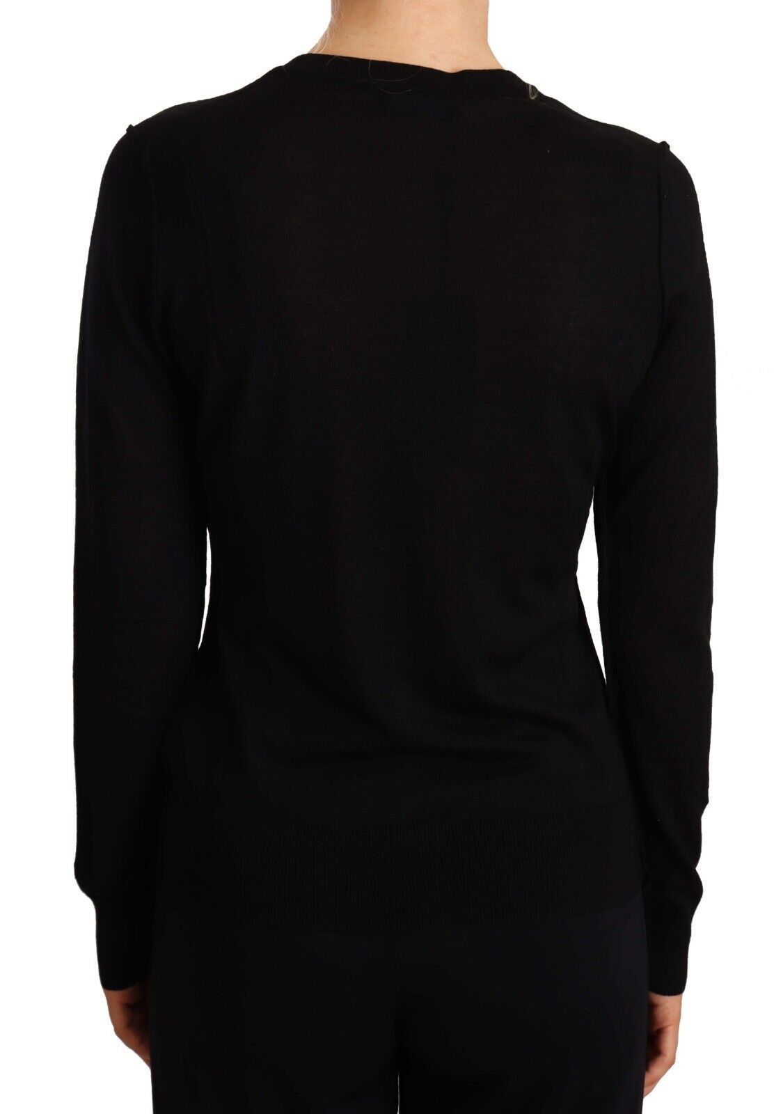 Schwarzer Rundhalspullover STAFF Pullover Wolle