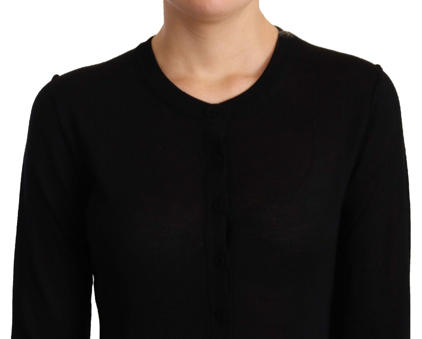 Schwarzer Rundhalspullover STAFF Pullover Wolle