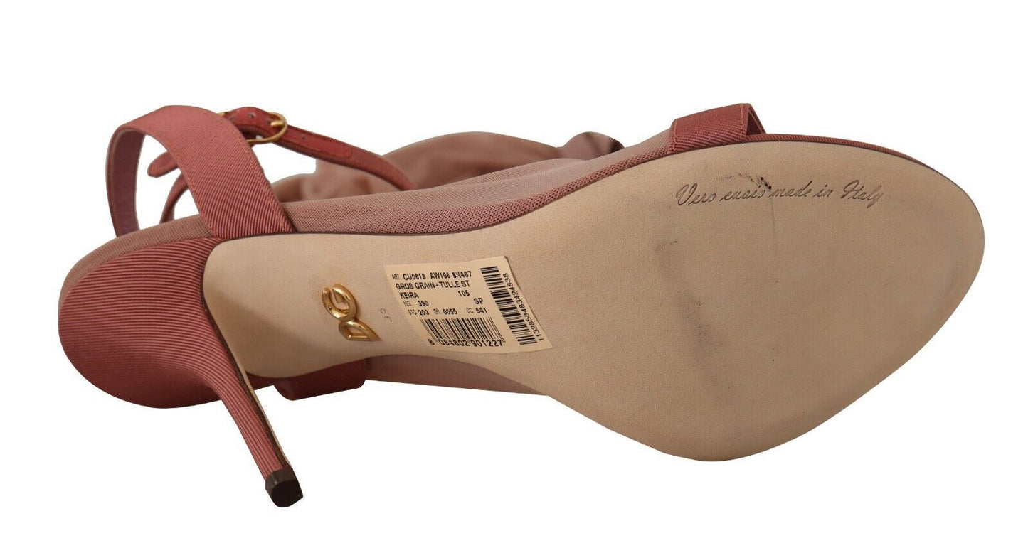 Rosa Tüll Stretch Knöchelriemen Sandalen Schuhe