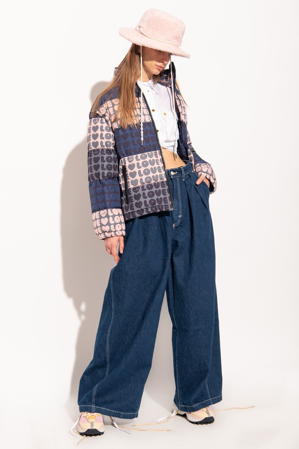 Mehrfarbige Polyester-Damenjacke