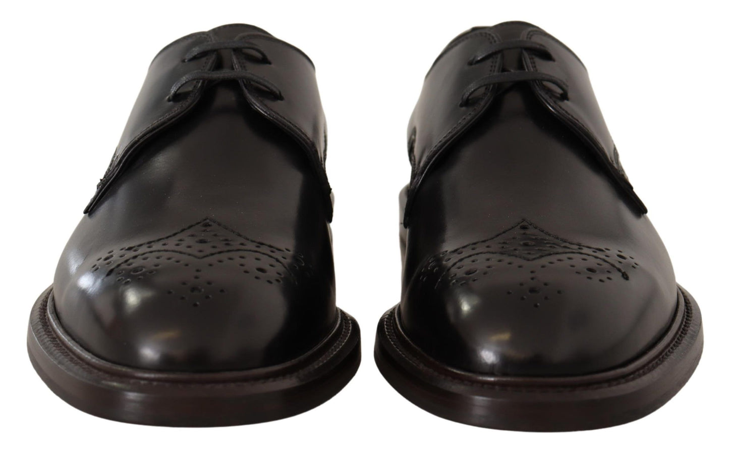 Schwarze formelle Derby-Schuhe aus Leder