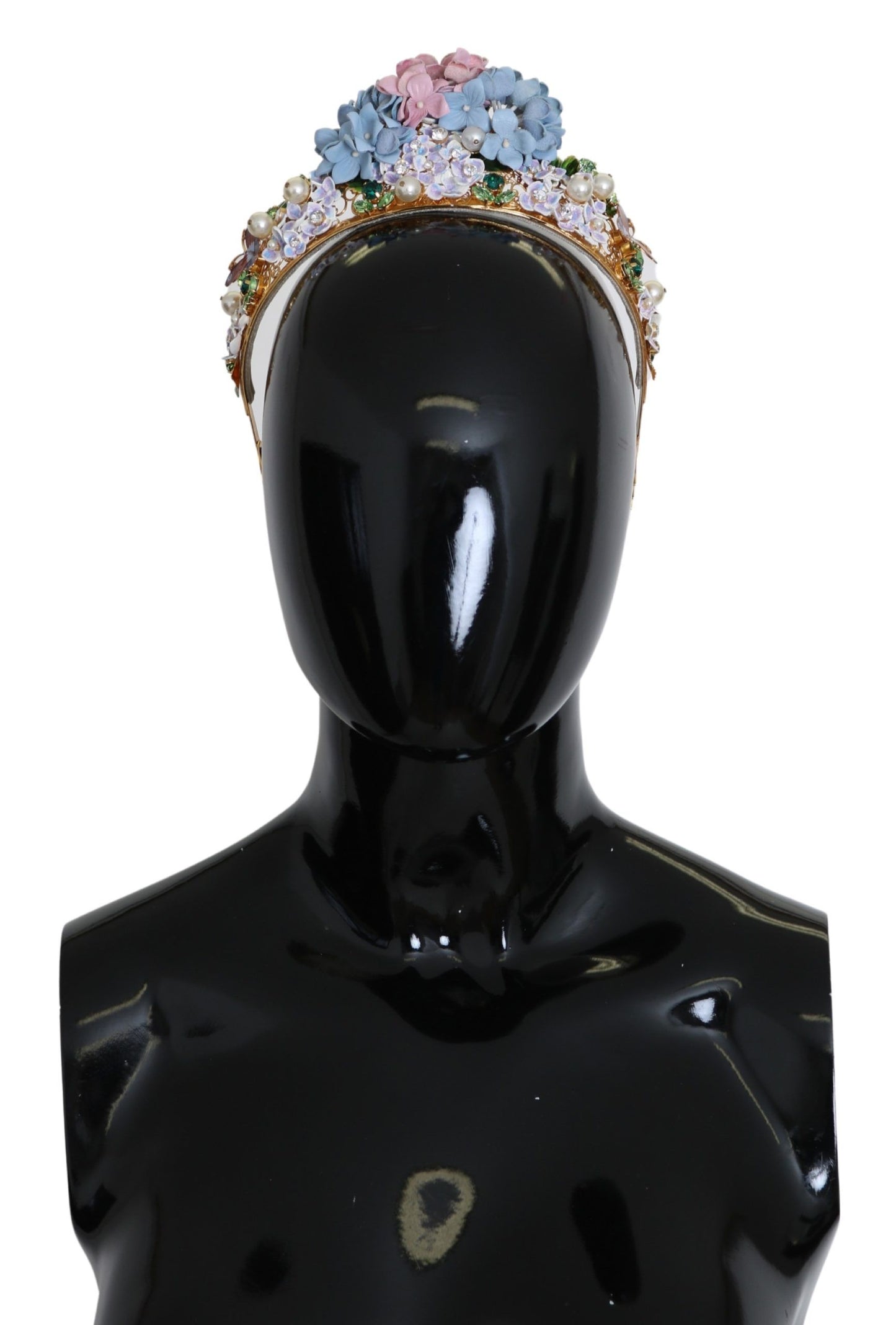 Gold Kristall Lila Hortensia Stirnband Krone Diadem