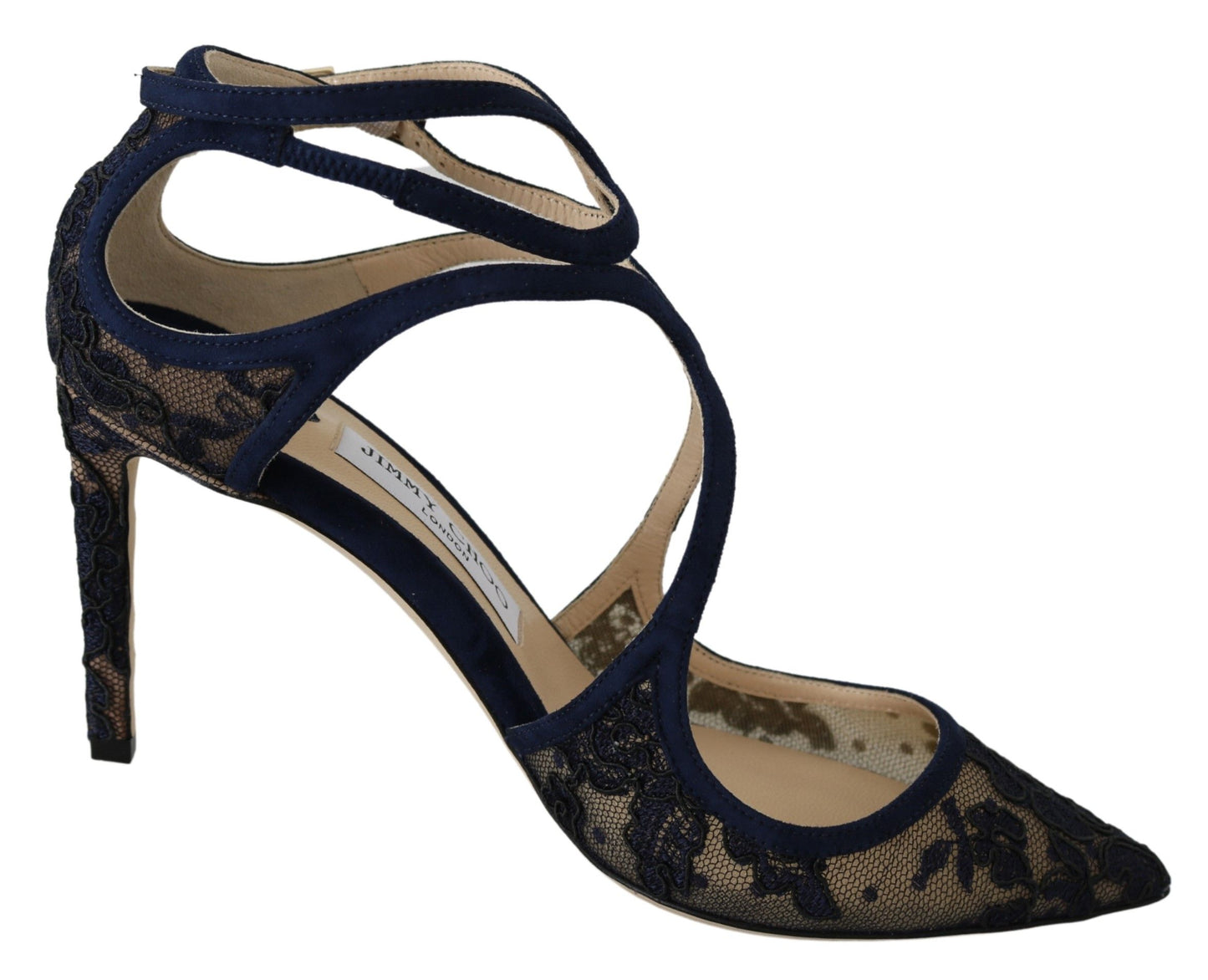 Marineblaue Lancer-Lederpumps – Entfesselte Eleganz