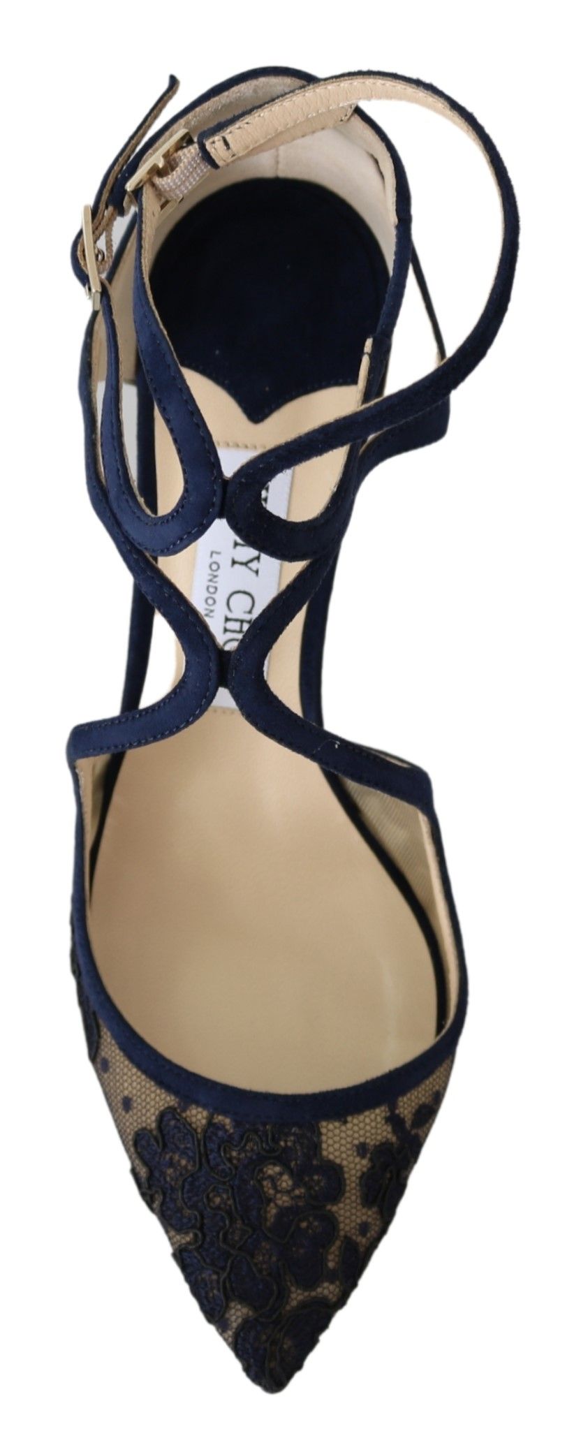 Marineblaue Lancer-Lederpumps – Entfesselte Eleganz