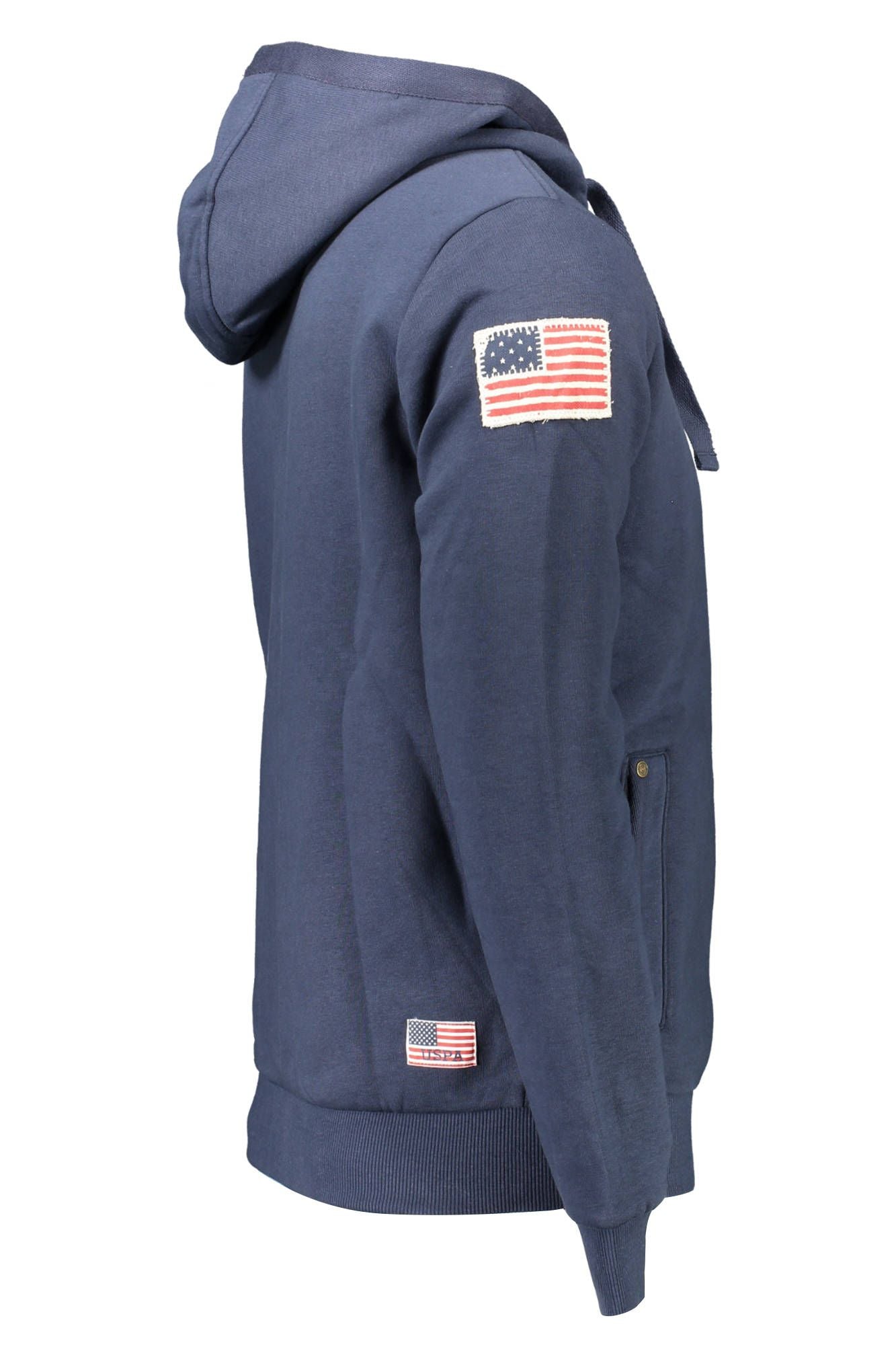 Blauer Baumwollpullover für Herren