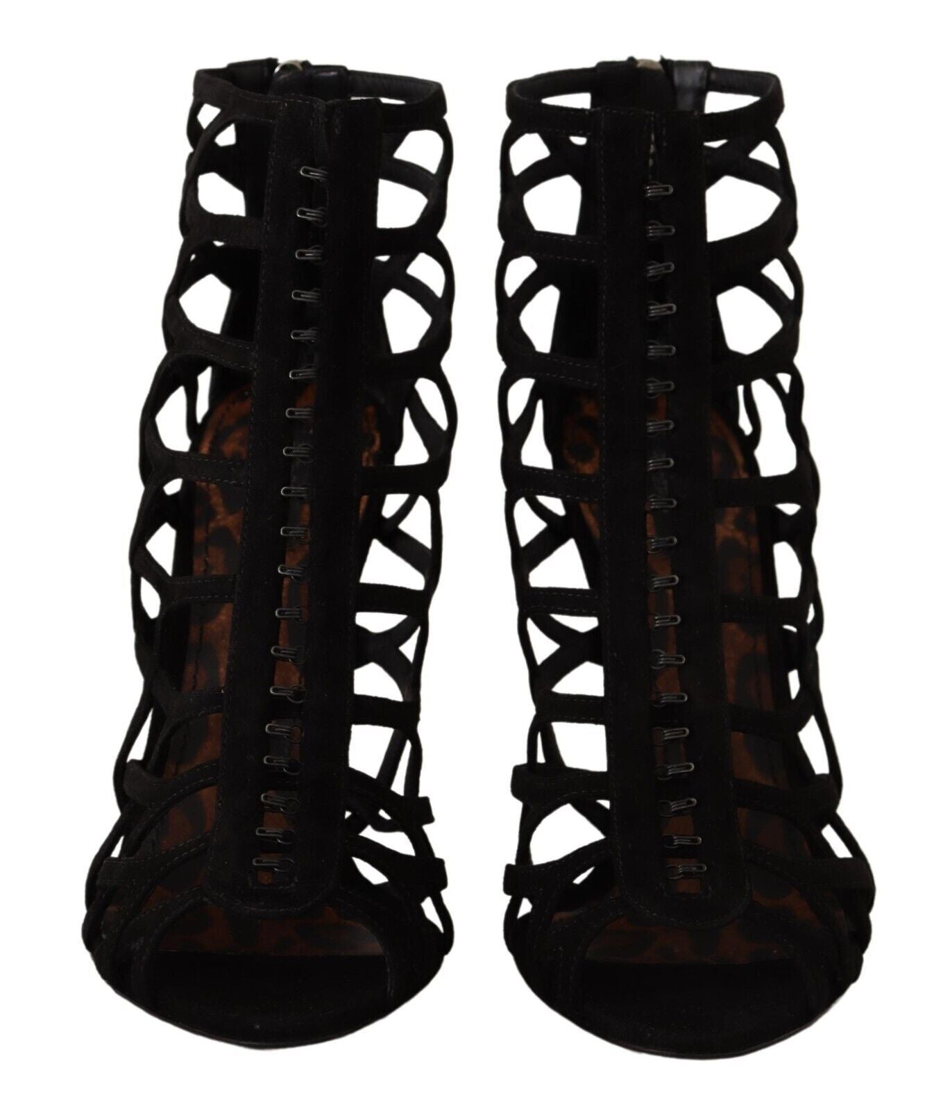 Schwarze Wildleder Stiletto Heels Bette Sandalen Schuhe