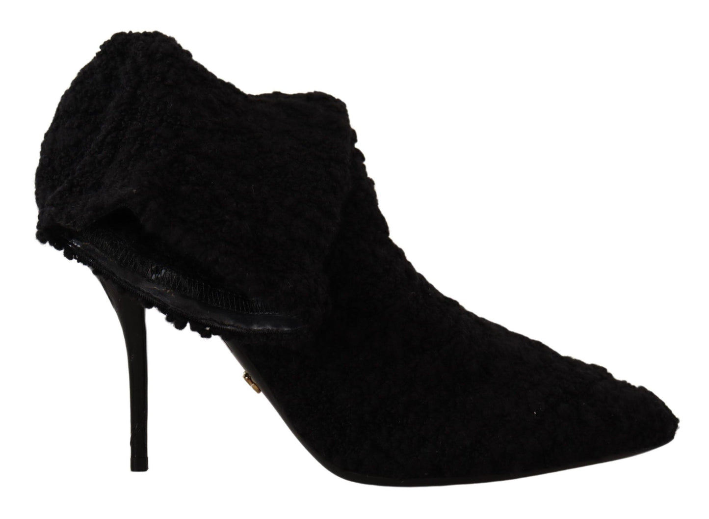 Schwarze Stiletto Heels Mid Calf Damen Stiefel