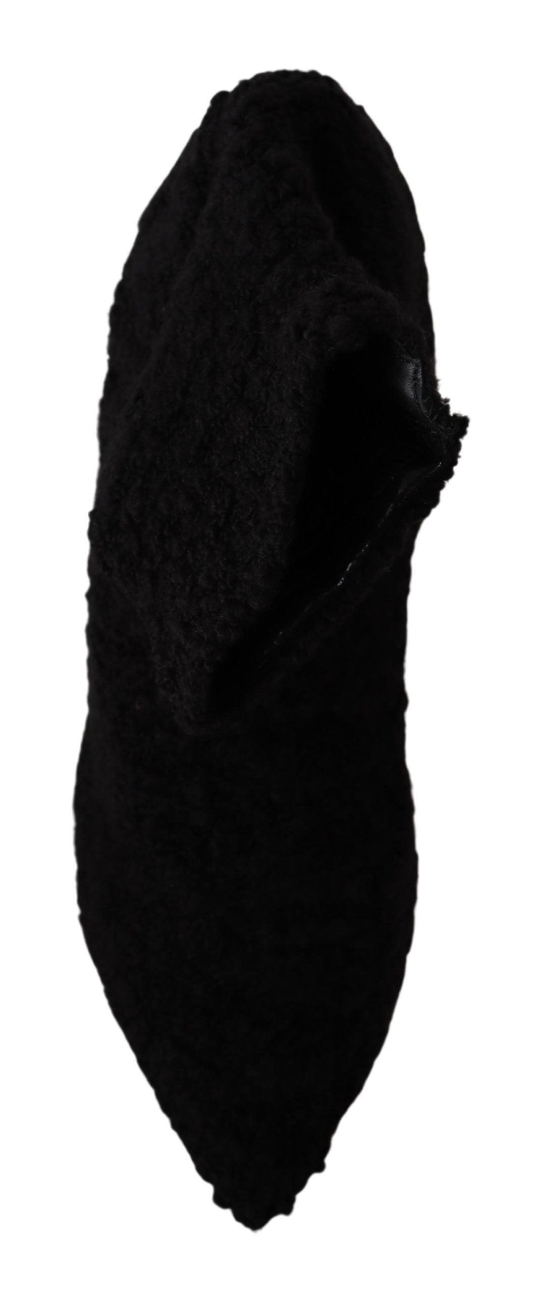 Schwarze Stiletto Heels Mid Calf Damen Stiefel