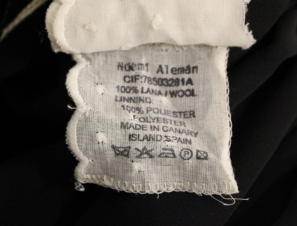 Grau karierter Shortsrock aus Wolle