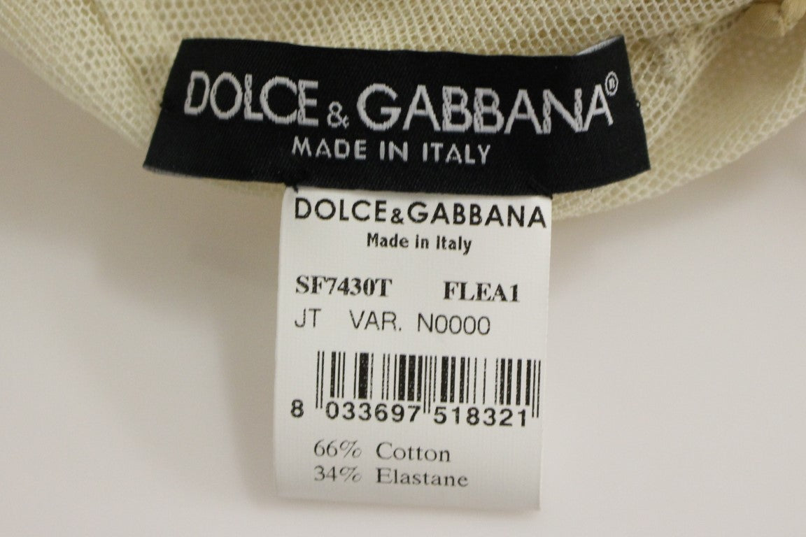Beige ärmelloses Tanktop aus Baumwolle