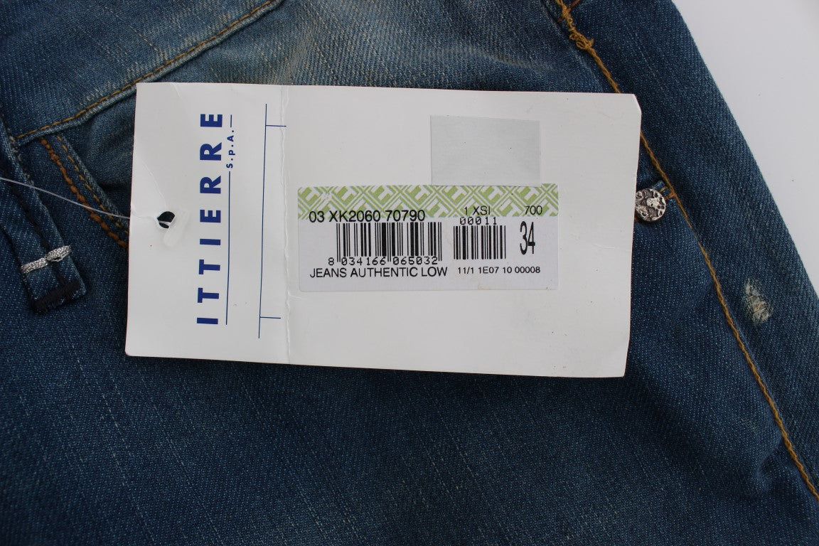 Blau verwaschene Jeans aus Baumwollstretch im Baggy-Fit