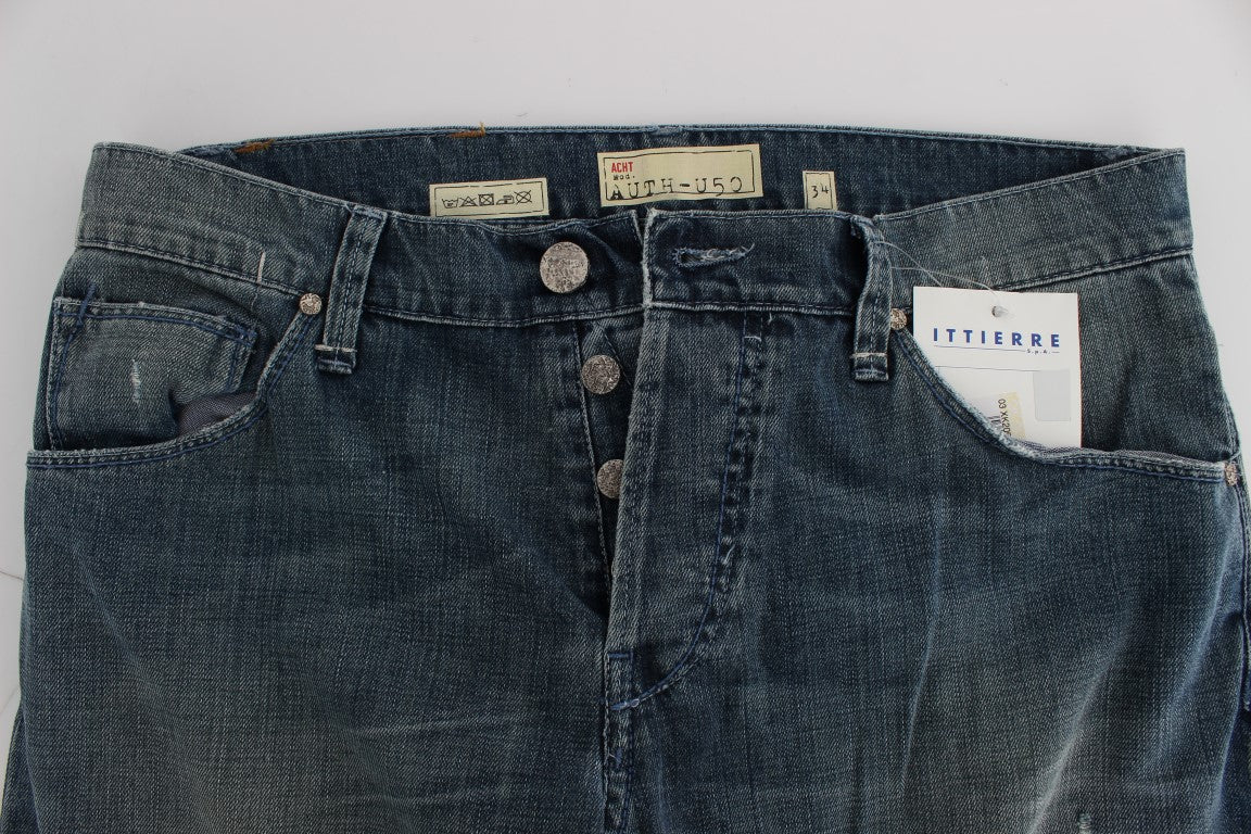 Regular Fit Jeans aus Baumwolldenim in blauer Waschung