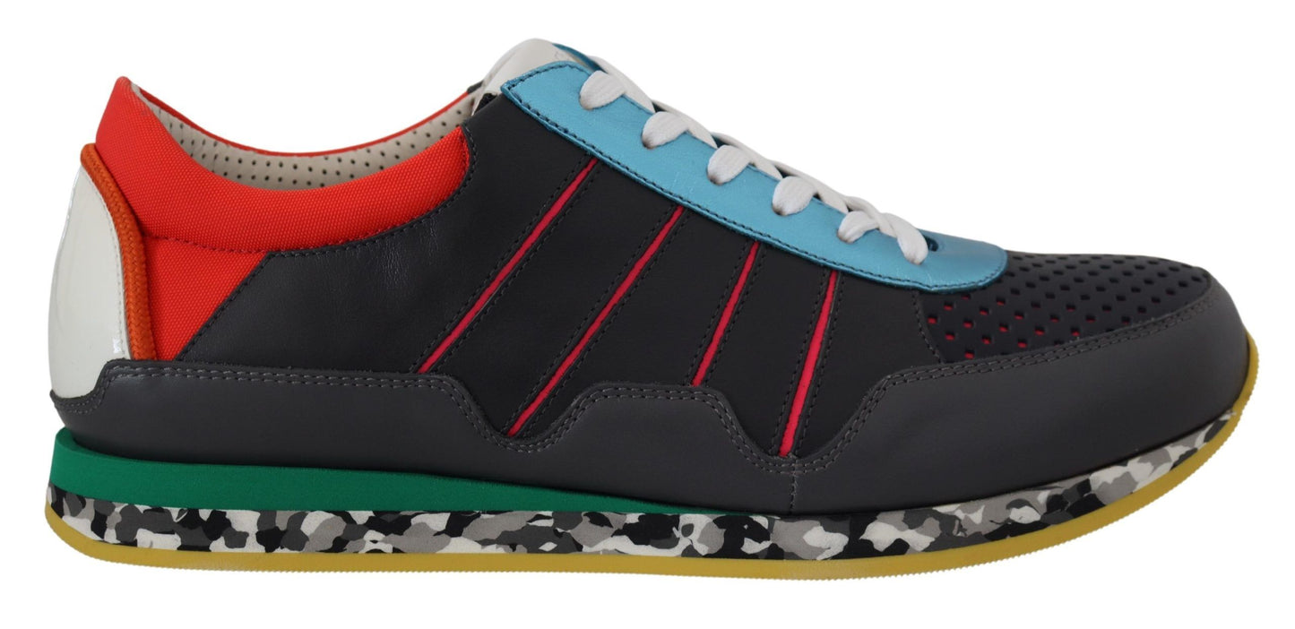 Mehrfarbige Sport-Sneaker mit niedrigem Schaft
