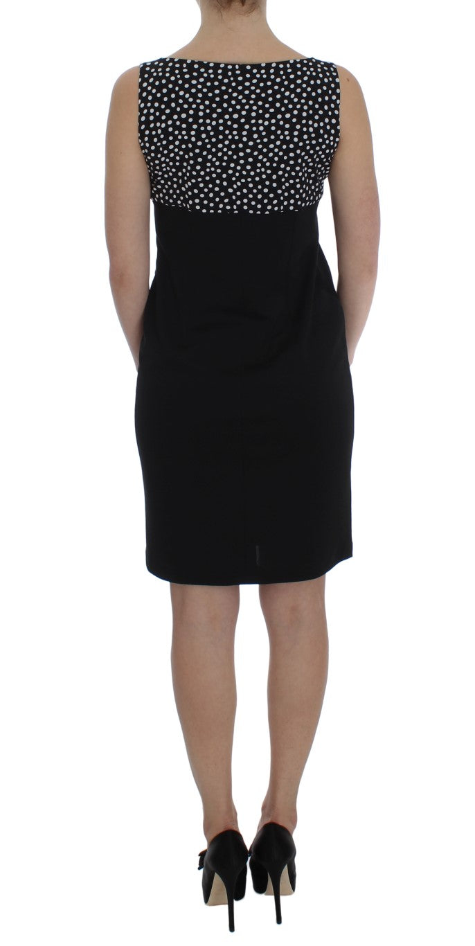 Schwarzes Stretch-Etuikleid und Pullover-Set