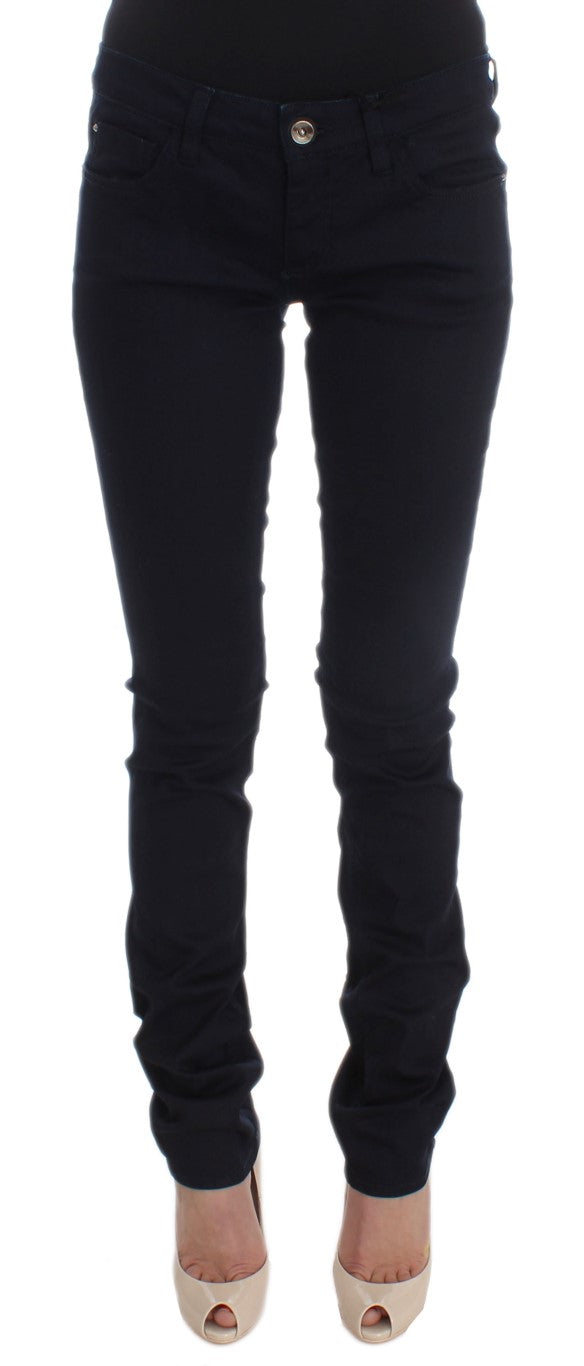 Blaue Slim Fit Jeans aus Baumwollmischung