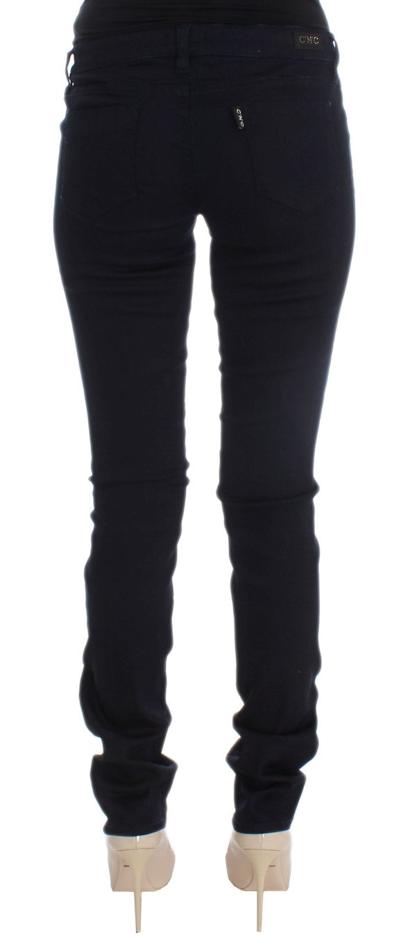 Blaue Slim Fit Jeans aus Baumwollmischung