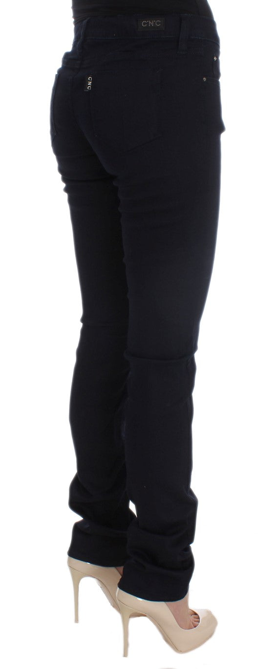 Blaue Slim Fit Jeans aus Baumwollmischung