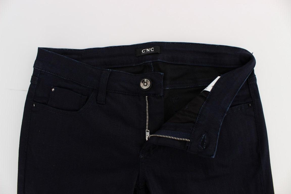 Blaue Slim Fit Jeans aus Baumwollmischung