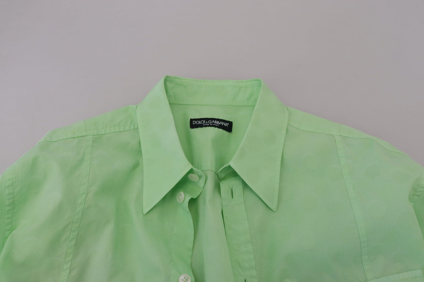 Mintgrünes langärmliges Button-Down-Hemd