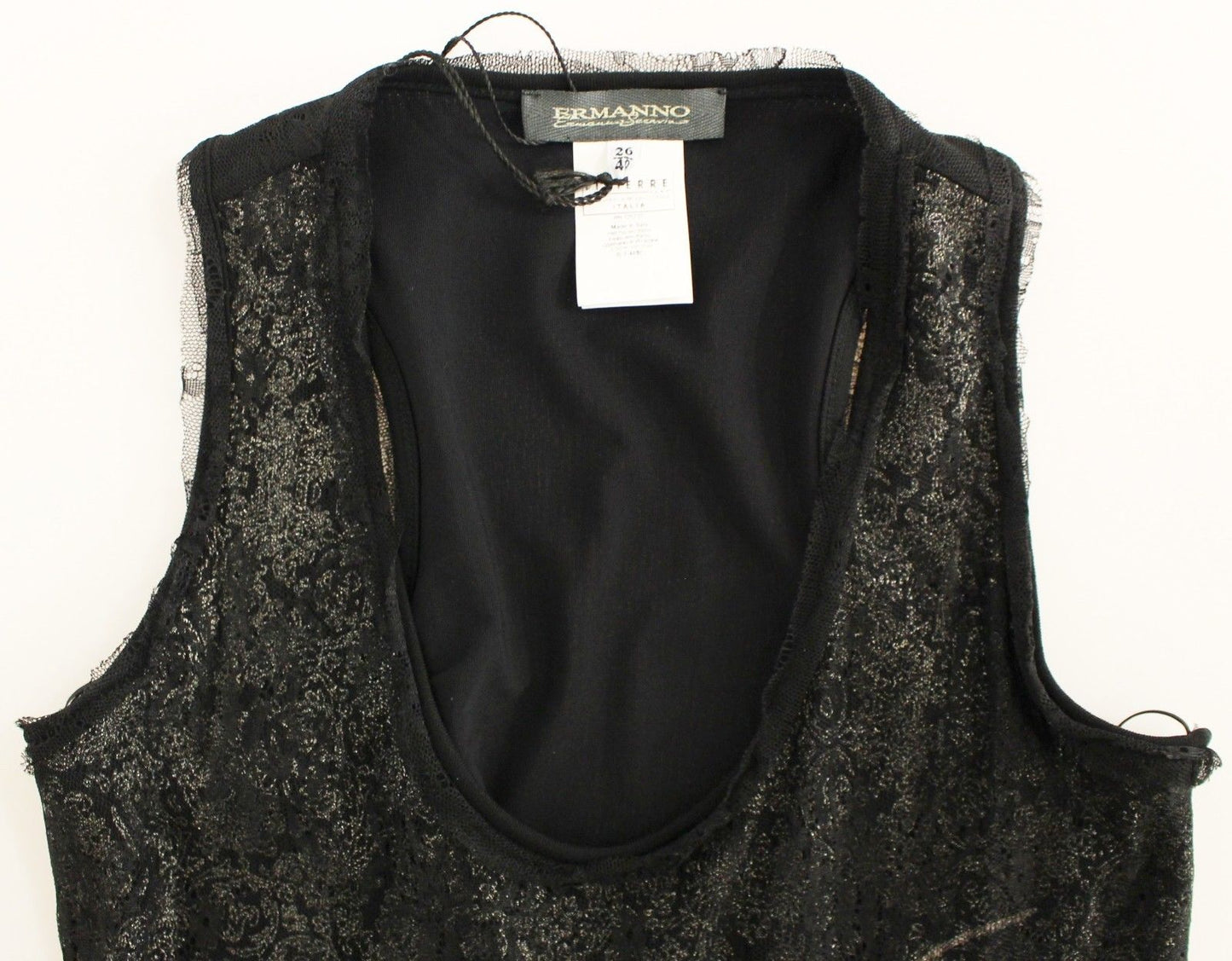 Schwarzes Stretch-Minikleid mit Spitzenfutter