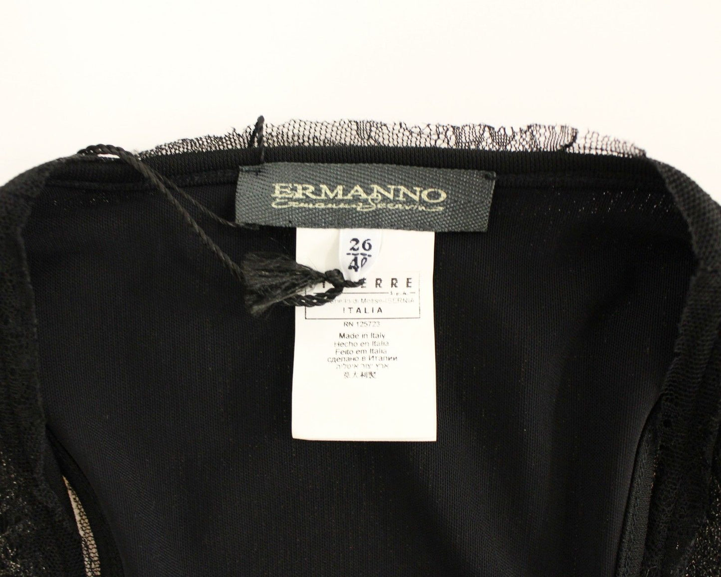 Schwarzes Stretch-Minikleid mit Spitzenfutter